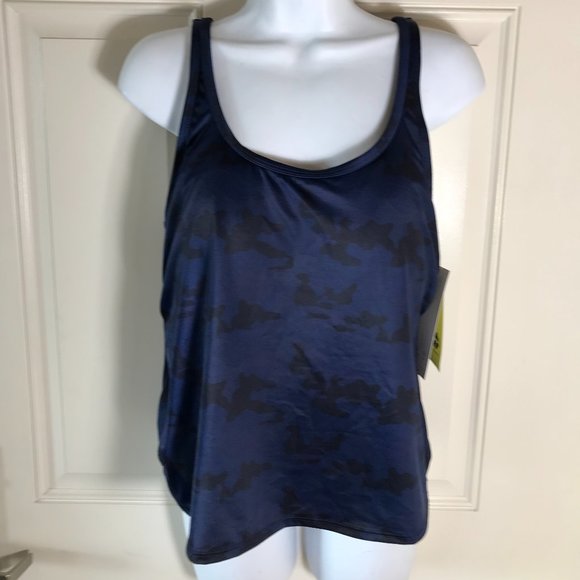 all in motion Other - NWT All In Motion Camo Tankini Swimsuit Top Blue/Black